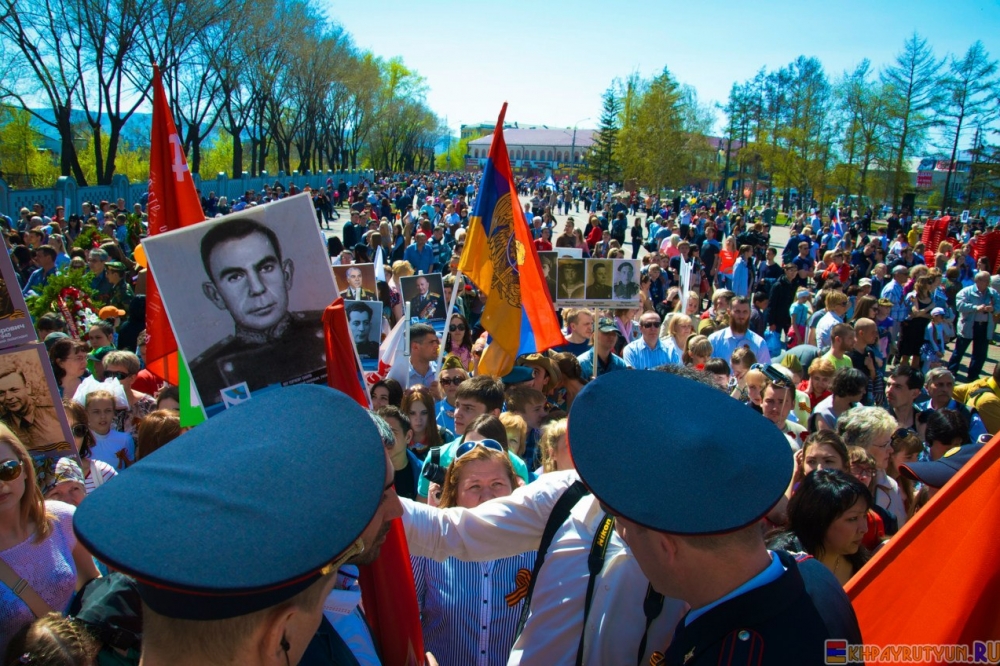 День Победы: армяне в Великой Отечественной войне, участие армян Красноярска в акции «Бессмертный полк», 70 лет Победы!